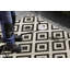 Malta - Indoor & outdoor rug, flat weave, living room, balcony, terrace, geo pattern - black cream-25281470