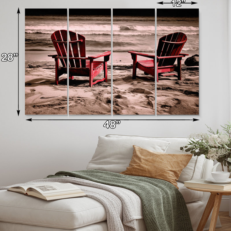 Ocean View Chairs I - art mural bord de mer