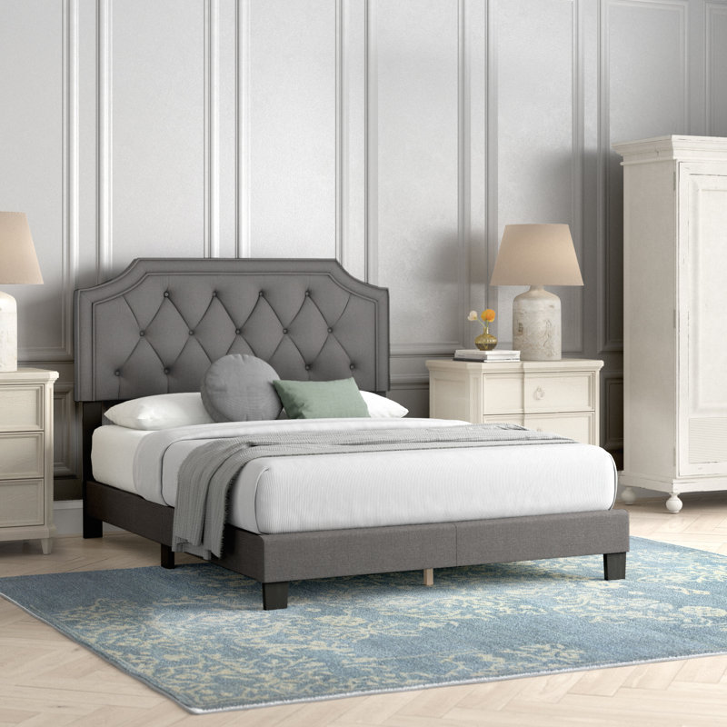 Amidon Upholstered Standard Bed, Gray, King