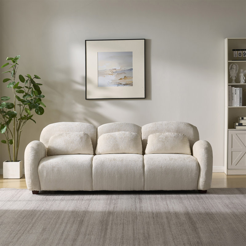 78 po Canapé rembourré 3 places avec 3 coussins Modern