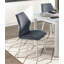 Ensemble de 2 chaises de salle à manger modernes en velours avec pieds en métal blanc pour des espaces de salle à manger élégants-2003227146