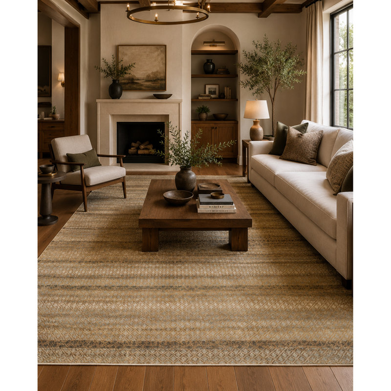 High-Quality Hand-Knotted Multi And Brown Area Rug, Rectangle 10' x 14'