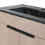Meuble-lavabo autoportant de 30 pouces avec lavabo en céramique noire