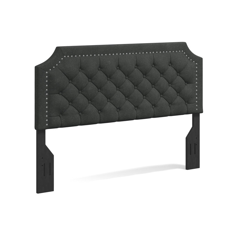 Asenet Upholstered Panel Headboard, Full/Queen, Gray