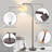 Dimmable Floor Lamp, Arc Standing Lamp With Stepless Dimmer, Brown Floor Lamp With Adjustable Linen Beige Shade For Living Room Bedroom Study Room Office, 9W 3000K LED Bulb Included-1711195509
