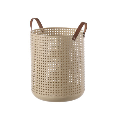 metal laundry basket rattan weaving effect