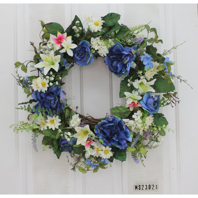 Handcrafted Faux Rose Foam 24'' Wreath