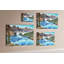 Wall Mounted cork board with print wall art message pin boards home office bulletin board ideas Mountains landscape