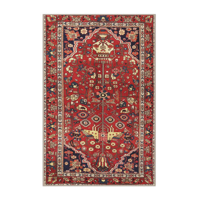 Tapis traditionnel rouge / noir