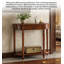 Console vintage en bois courbé avec tiroir de rangement et tablette inférieure-1867699092-1867699093