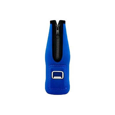 Manchon de refroidisseur de bouteille d'eau en néoprène pour bouteille de bière avec ouvre-bouteille intégré avec fermeture à glissière et couvercle pour bouteilles de bière standard de 330 ml