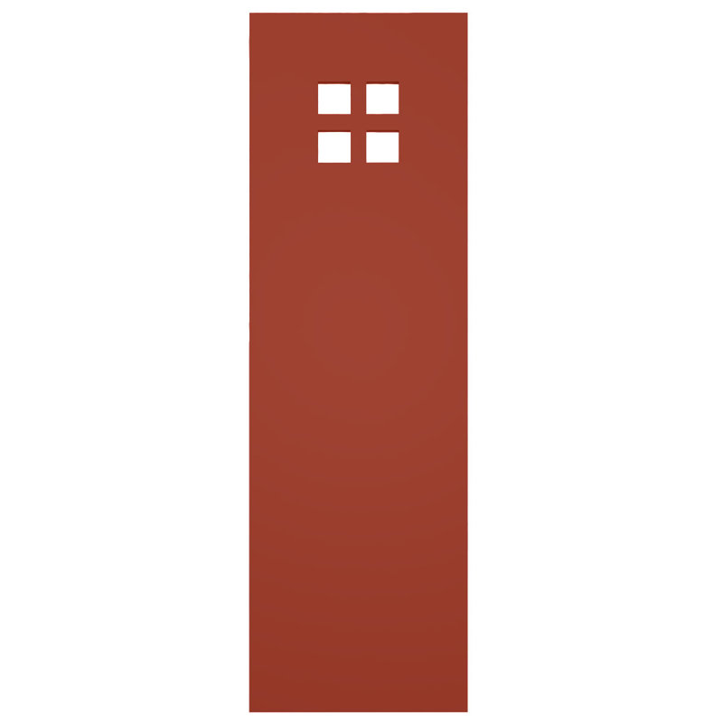 Colorful Red PVC Raised Panel Decorative Shutters, 12" x 26"