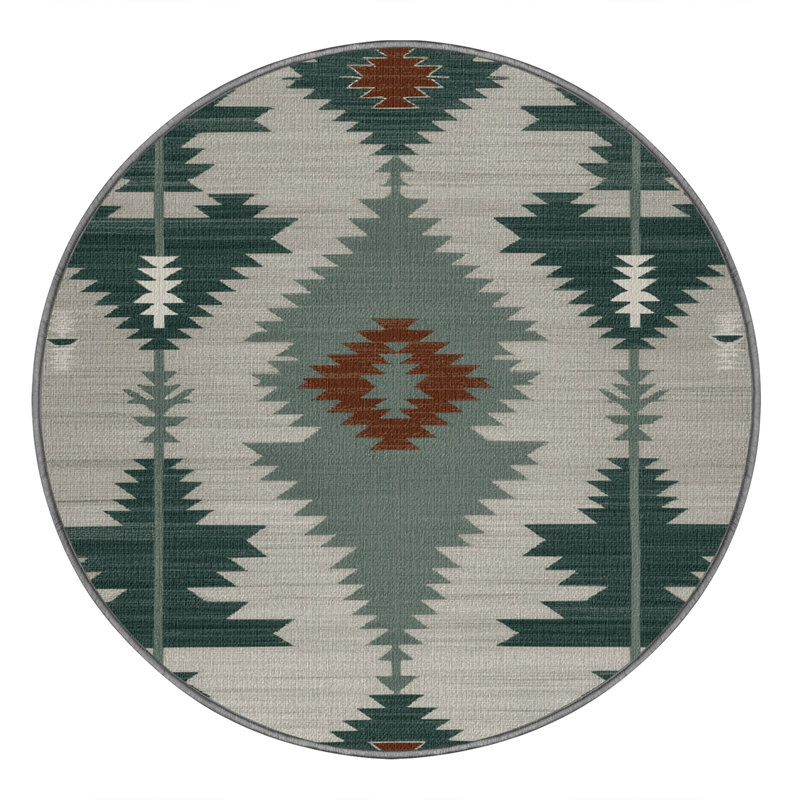  Tapis lavable Sagebrush Southwestern, Rond 5 pi