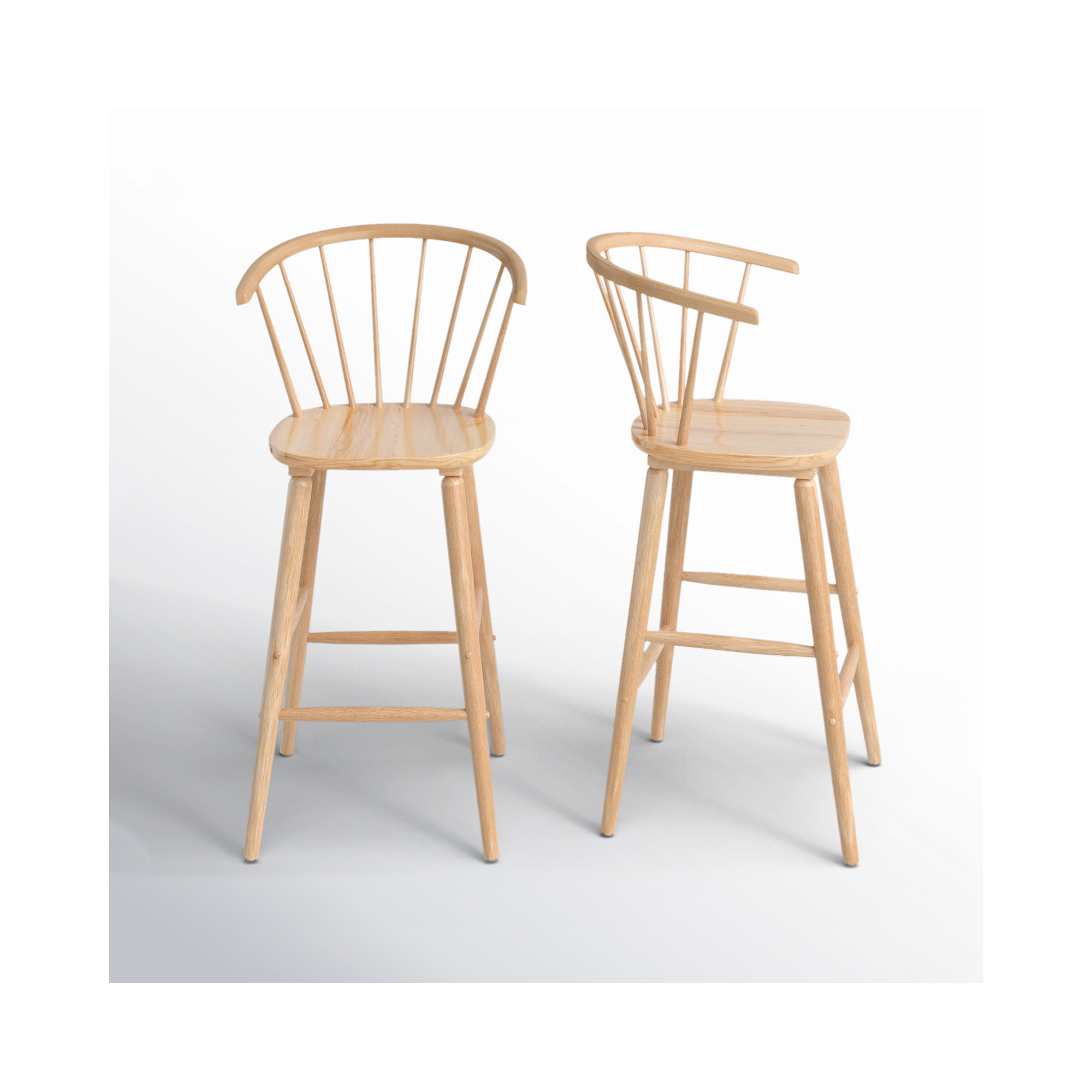 Sheffield Solid Wood Bar & Counter Stool, Bar Stool (29" Seat Height), Natural