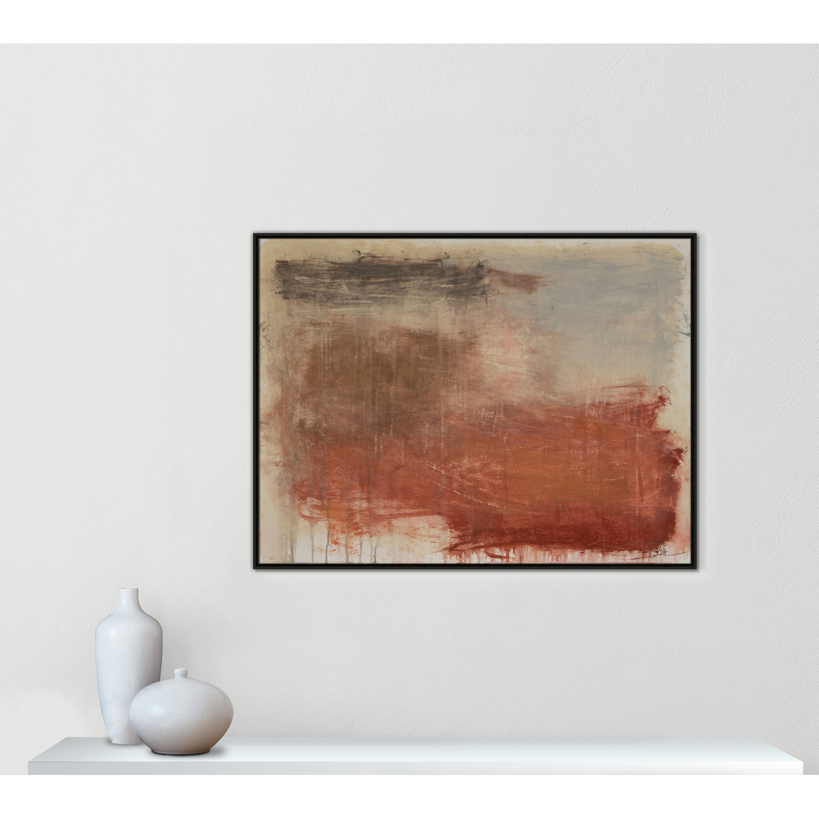 Colin "Autumn Over The Riviera" Print, 37.5" H x 49.5" W, Espresso