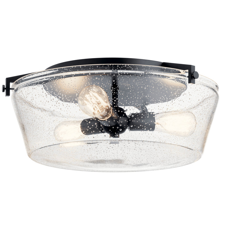 Plafonnier encastré 3 lumières 18,5 po Viran, Noir
