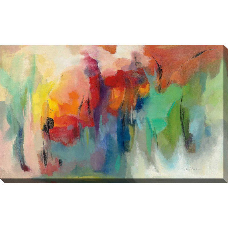 March Rainbow - Peinture, Toile tendue, H 24 po x l 40 po, Sans cadre