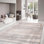 Canvello Modern Handloom Silver Bsilk & Wool Area Rug- 6' X 9'