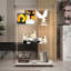 Vitrine en verre trempé avec bande lumineuse à DEL Bluetooth, vitrine blanche avec roulettes verrouillables, vitrine en verre pour objets de collection, figurines articulées, art, décoration intérieure