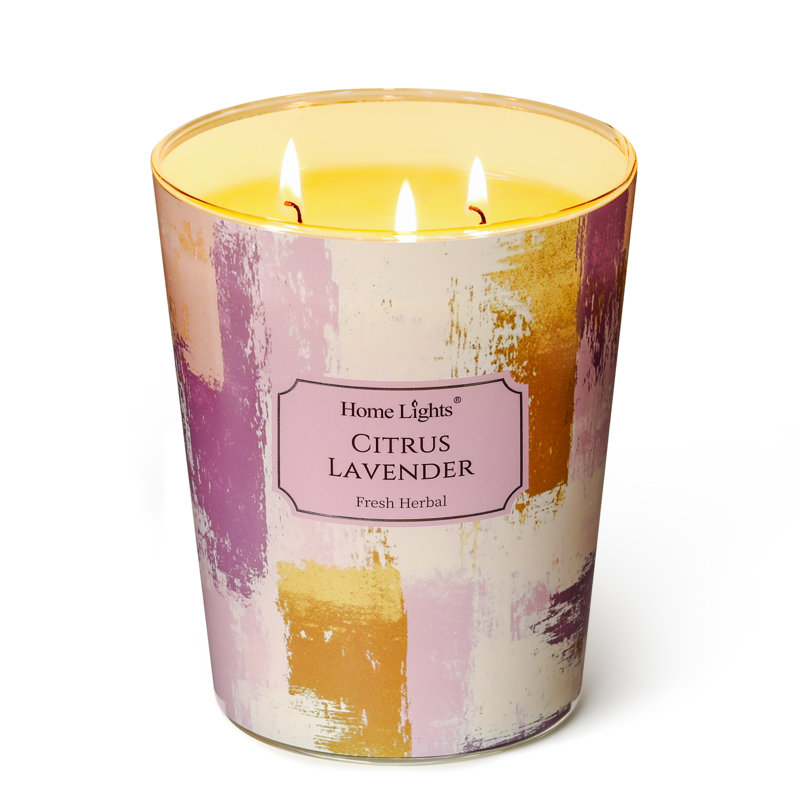 Citron lavande | Bougies parfumées 3-Wick Homelights