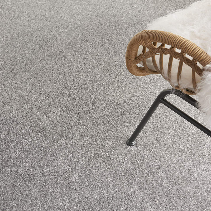 Tapis intérieur / extérieur gris en polypropylène tissé à la machine 8 pi x 10 pi Vanderburg
