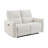 Motion Power Reclining Loveseat In Cream Chenille With Built-In USB Charging Port & Type C