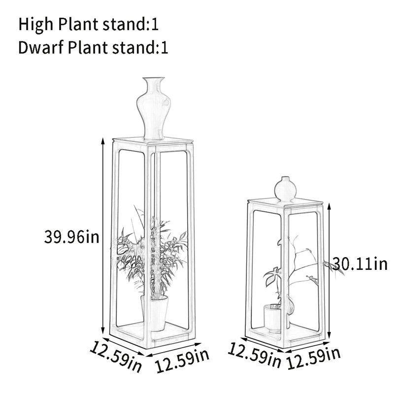 Tous - Solide - Support pour plante en bois: traditionnel