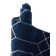 Tapis bleu marine / argent Glam