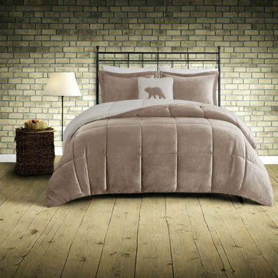 Ensembles de literie en sherpa douillet et confortable, lit double en polyester, maison rustique