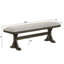 Banc rembourré rustique pour salle à manger contemporaine, couleur brune, 53,4 po x 16 po 18,7 po, assemblage simple avec sièges, assemblage facile