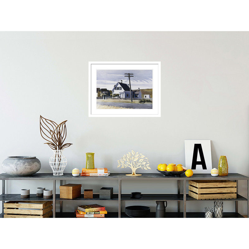 Maison lombaire par Edward Hopper, impression giclée encadrée, H 22,59 po x l 29,5 po
