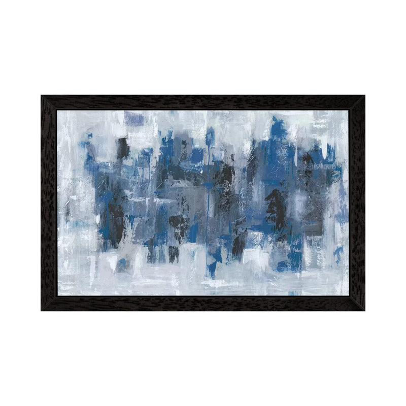Midtown Moonlight by Emma Bell - Print on Canvas, 101.6 cm H x 66.04 cm W, Black Framed