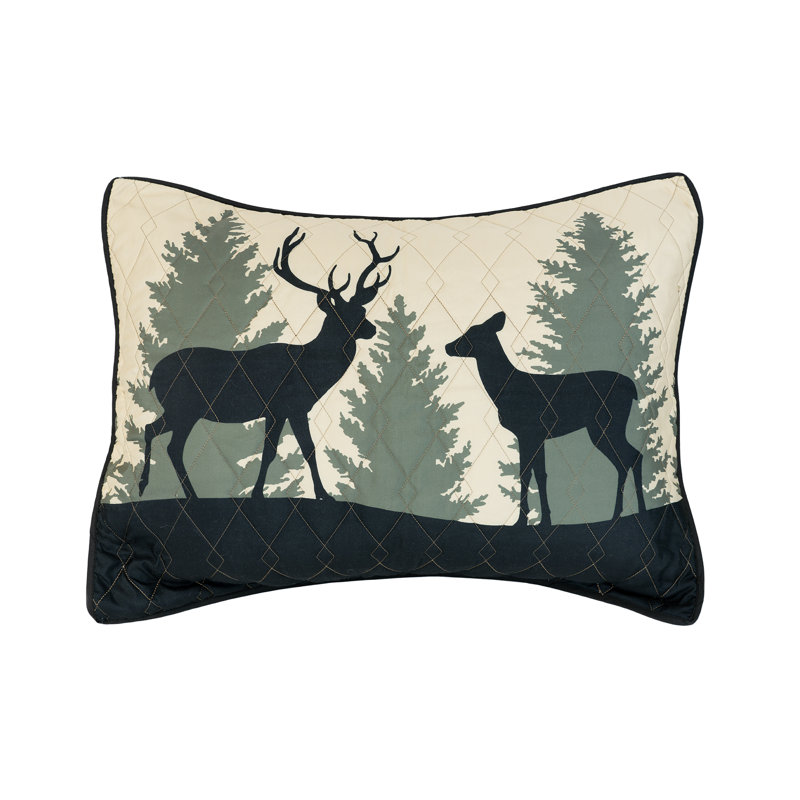 Donna Sharp Deer Walk 3PC King Rustic Quilt Set, King Quilt + 2 King Shams