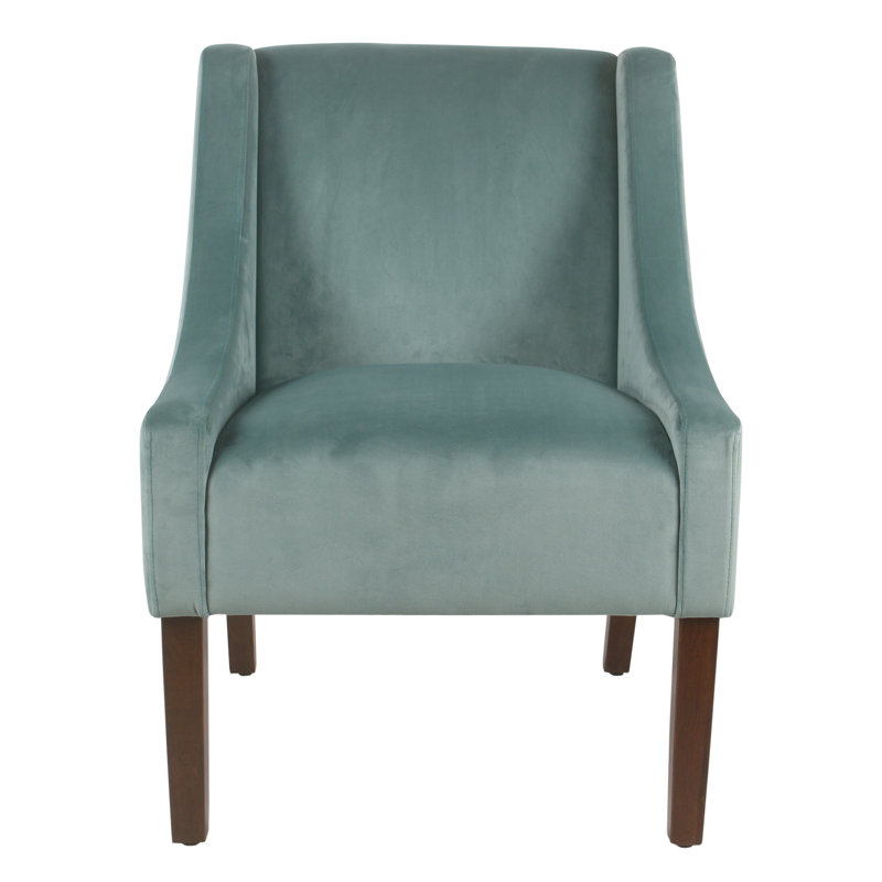 Fauteuil en polyester 62,87 po Myia, Velours bleu pacifique