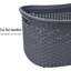 40L Grey Laundry Basket – Plastic Wicker-Style Clothes Hamper | Large Durable Storage For Laundry, Bedroom & Bathroom