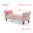 Aijia 63" Velvet Multifunctional Storage Rectangular Sofa Stool Buttons Tufted Nailhead Trimmed Solid Wood Legs with 1 Pillow-1088836663
