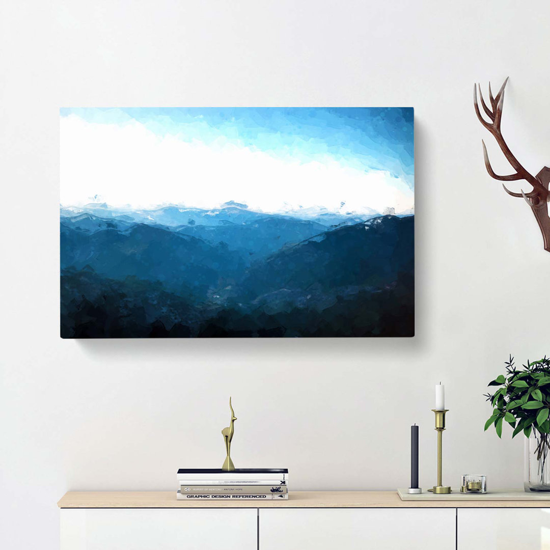 Mountain Range In Salamanca Spain In Abstract - Wrapped Canvas