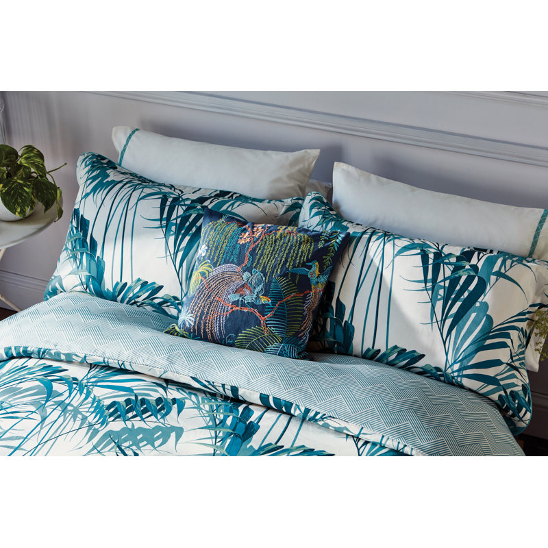 Palmhouse Cotton Duvet Cover Set, Double Duvet Cover + 2 Pillowcases
