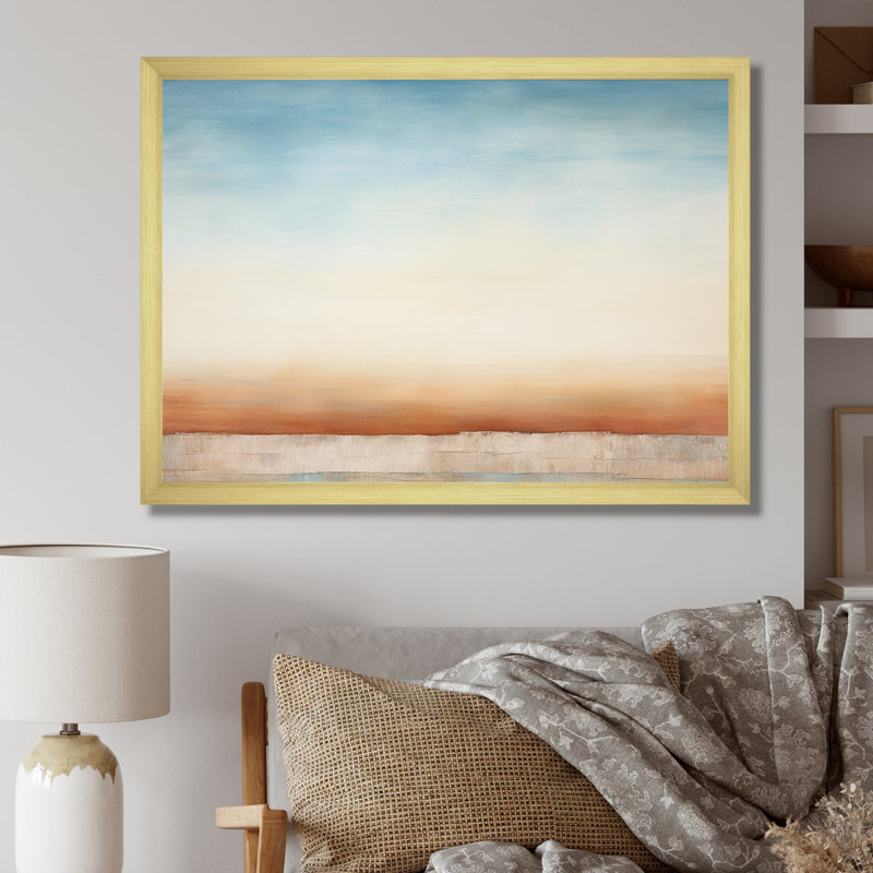 Elemental Eternity Minimalisme I - Minimalisme, art mural, salon, Cadre doré simple, H 16 po x l 32 po x P 1 po