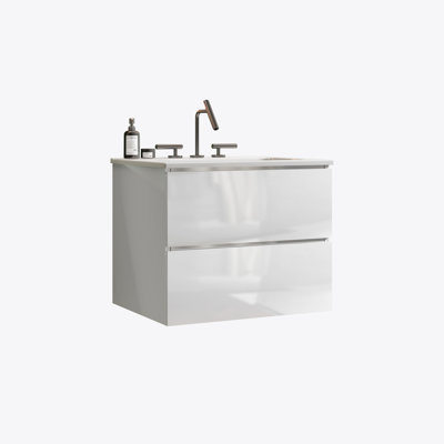 Meuble-lavabo mural 24 po avec lavabo en céramique