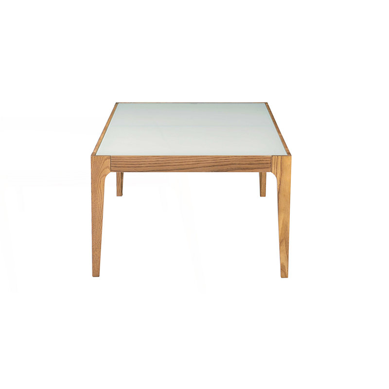 Table basse avec plateau en verre givré