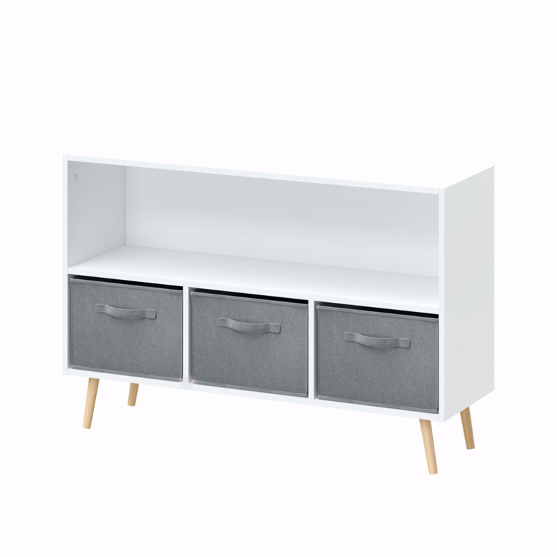 Buffet décoratif en MDF Aase, Blanc / gris
