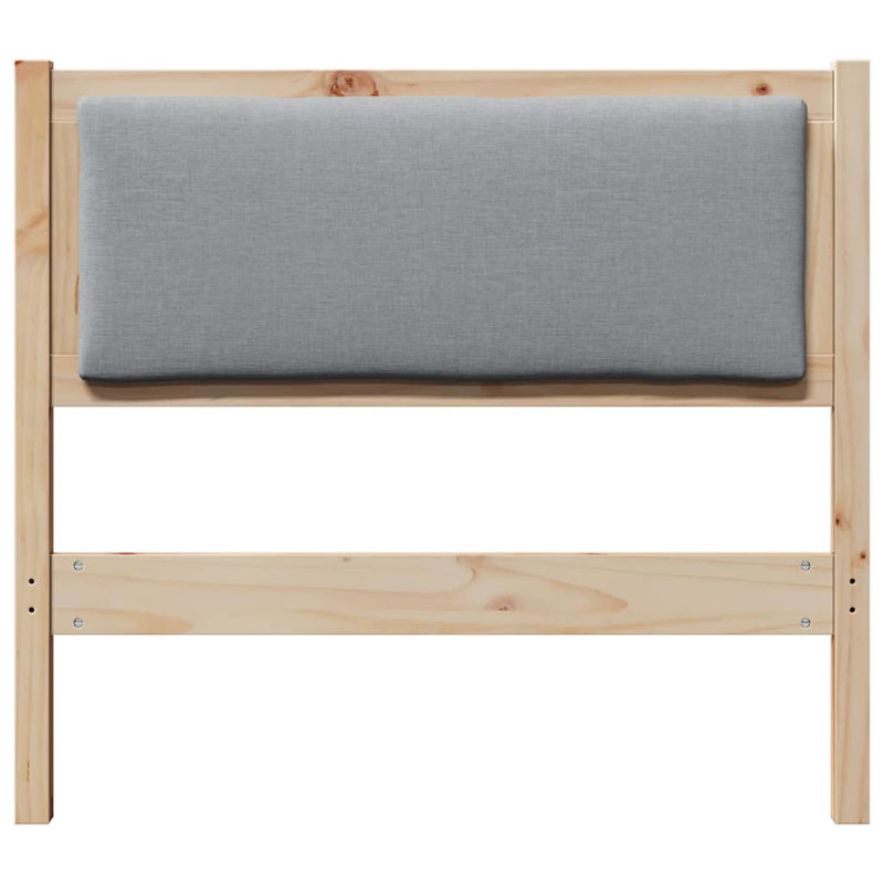 Solid Wood Headboard, Brown, Grey, Twin