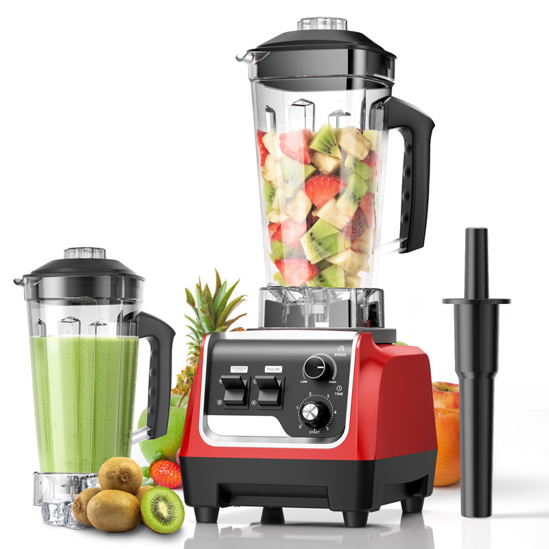 Teendow 1800w Pro Fruit Blender For Kitchen, 70 Oz Large Capacity, Countertop Blender For Smoothies, Ice Crushing & Frozen Drinks, Red