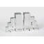 Clear Crystal Block Steps Bookend Pair