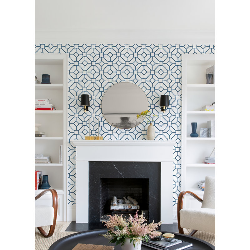 Rouleau de papier peint L 33 pi x l 20,5 pi Ivatts, Bleu