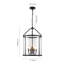 4 - Light Chandelier with Glass Accents