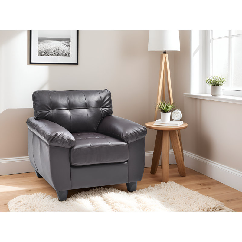 Chaise en similicuir Rimouski, Similicuir cappuccino