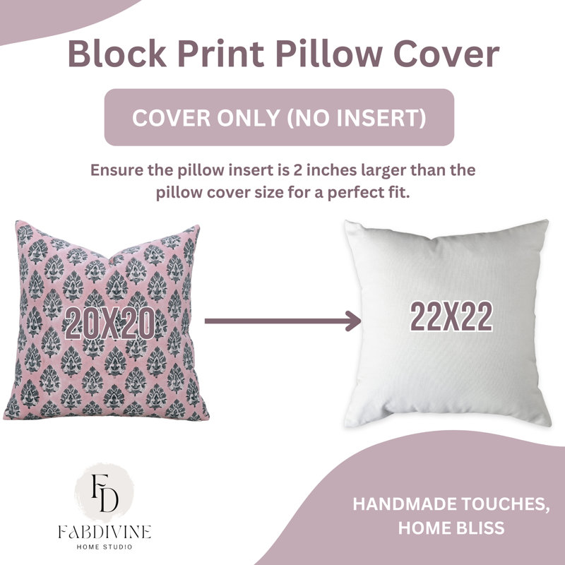Housse de coussin Floral, H 18 po x l 18 po