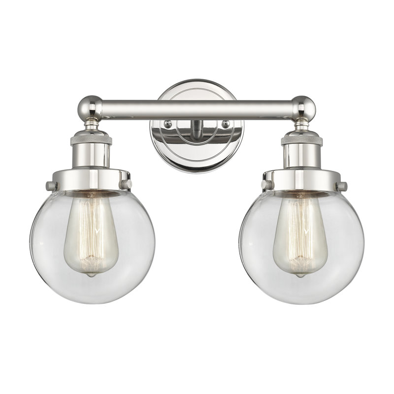 Alphonsa 2 - Light Dimmable Vanity Light, Clear, Polished Nickel